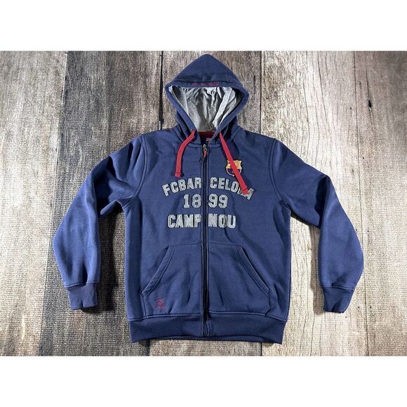 FCB FB Barcelona 1899 Hoodie Soccer Football Sweatshirt Men’s Large - Picture 1 of 10